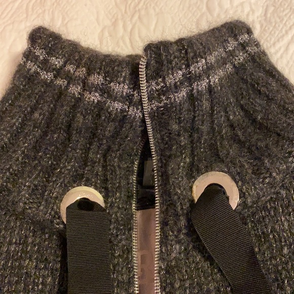 Herno Resort Black Puffer w Virgin Wool Front Panels Silver Stitch - IT 34 US 4 - Picture 4 of 10